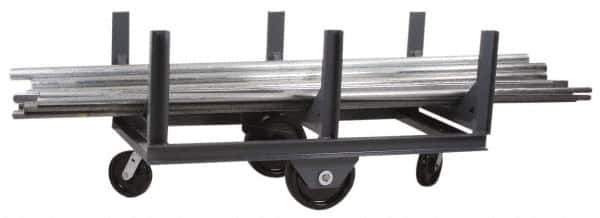 Made in USA - 4,000 Lb Capacity Bar Cradle Truck - 28" OAW - Exact Tool & Supply