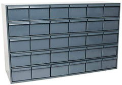 Durham - 30 Drawer, Small Parts Steel Storage Cabinet - 11-3/4" Deep x 33-3/4" Wide x 21-1/8" High - Exact Tool & Supply