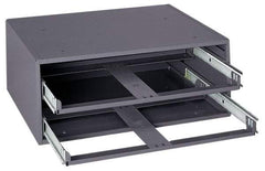 Durham - 2 Drawer, Small Parts Slide Rack Cabinet - 15-3/4" Deep x 20" Wide x 8-1/8" High - Exact Tool & Supply