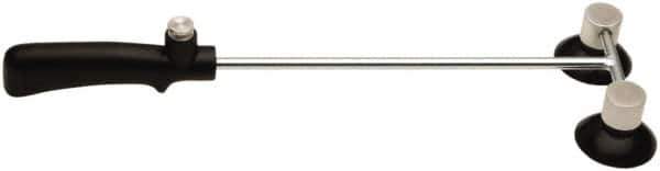 Made in USA - 6 Lb. Capacity Handled Vacuum Lifter - 2-1/8 Inch Diameter Double Cup and 15 Inch Handle Length - Exact Tool & Supply