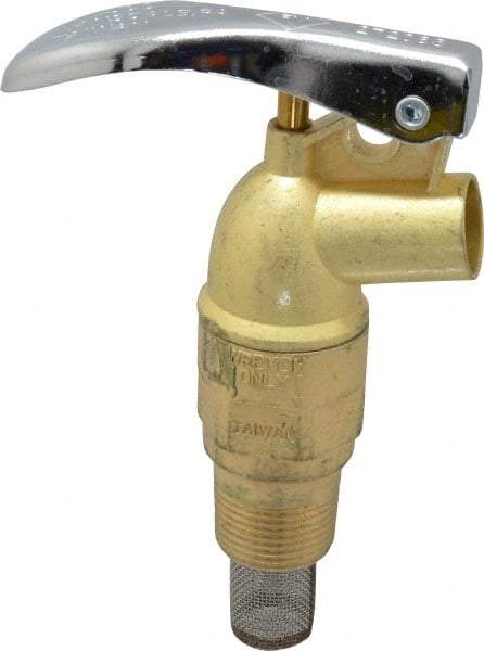 Value Collection - 3/4" NPT Zinc Rigid Drum Faucet - FM Approved, External Arrester, Self Closing - Exact Tool & Supply