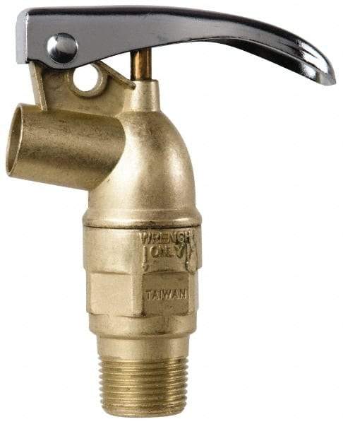 Value Collection - 3/4" NPT Zinc Rigid Drum Faucet - No Arrester, Self Closing - Exact Tool & Supply