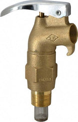 Value Collection - 3/4" NPT Brass Rigid Drum Faucet - FM Approved, External Arrester, Self Closing - Exact Tool & Supply