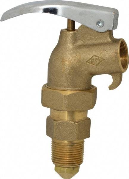 Value Collection - 3/4" NPT Brass Adjustable Drum Faucet - FM Approved, Internal Arrester, Self Closing - Exact Tool & Supply