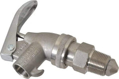 Value Collection - 3/4" NPT Stainless Steel Adjustable Drum Faucet - FM Approved, Internal Arrester, Self Closing - Exact Tool & Supply