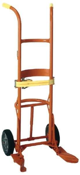Wesco Industrial Products - 1,000 Lb Load Capacity, 55 Gal Drum Hand Truck - 23-1/2" Wide x 59-3/4" High, 2 Wheels - Exact Tool & Supply