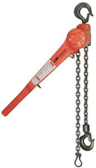 CM - 1,500 Lb Lifting Capacity, Lever Hoist - Made from Chain, 58 Lb Avg Pull to Lift Rated Load - Exact Tool & Supply