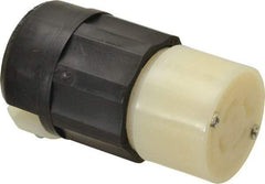 Leviton - 125/250 VAC, 20 Amp, L14-20R Configuration, Industrial Grade, Self Grounding Connector - 1 Phase, 3 Poles, 0.595 to 0.895 Inch Cord Diameter - Exact Tool & Supply