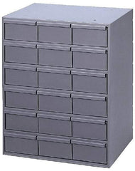 Durham - 18 Drawer, Small Parts Steel Storage Cabinet - 11-5/8" Deep x 17-1/4" Wide x 21-1/4" High - Exact Tool & Supply