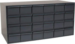 Durham - 24 Drawer, Small Parts Steel Storage Cabinet - 17-1/4" Deep x 33-3/4" Wide x 17" High - Exact Tool & Supply