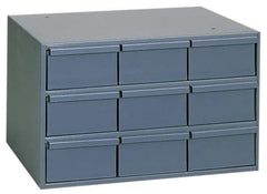 Durham - 9 Drawer, Small Parts Steel Storage Cabinet - 11-5/8" Deep x 17-1/4" Wide x 10-7/8" High - Exact Tool & Supply