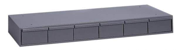 Durham - 6 Drawer, Small Parts Steel Storage Cabinet - 11-5/8" Deep x 33-3/4" Wide x 4" High - Exact Tool & Supply