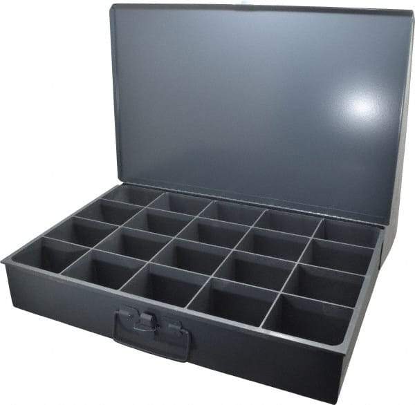 Durham - 20 Compartment Small Steel Storage Drawer - 18 Inches Wide x 12 Inches Deep - Exact Tool & Supply