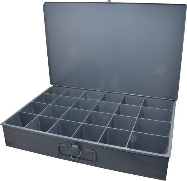 Durham - 24 Compartment Small Steel Storage Drawer - 18 Inches Wide x 12 Inches Deep - Exact Tool & Supply