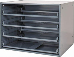 Durham - 4 Drawer, Small Parts Slide Rack Cabinet - 15-3/4" Deep x 20" Wide x 15" High - Exact Tool & Supply