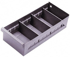 Durham - 11-3/4" Deep, Gray Steel Drawer Bin - 2-3/4" High x 5-3/8" Wide x 11-3/4" Long - Exact Tool & Supply