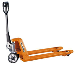 Presto Lifts - 5,000 Lb Capacity, 7-3/4" Lift Premium Quality Pallet Truck - 3-1/4" Min Lift Height, 48" Fork Length, 27" Overall Width - Exact Tool & Supply