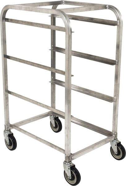 Win-Holt - 19" Wide x 27" Long x 41" High Tote Cart - 3 Slot, 3 Tote, Aluminum - Exact Tool & Supply
