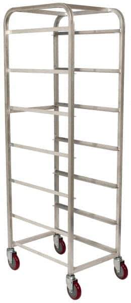 Win-Holt - 19" Wide x 27" Long x 71" High Tote Cart - 6 Slot, 6 Tote, Aluminum - Exact Tool & Supply