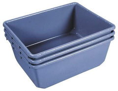Akro-Mils - 75 Lb Load Capacity Gray Polyethylene Tote Container - Nesting, 24-1/2" Long x 19" Wide x 9-1/2" High - Exact Tool & Supply