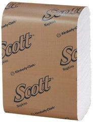 Scott - 8,000 Piece, 7" Long x 12" Wide, Low Fold Dispenser Snack Paper Napkins - 1 Ply - Exact Tool & Supply