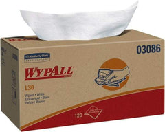 WypAll - L30 Dry General Purpose Wipes - Pop-Up, 10-3/4" x 10" Sheet Size, White - Exact Tool & Supply