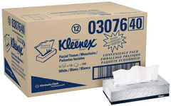 Kleenex - Flat Box of White Facial Tissues - 2 Ply - Exact Tool & Supply