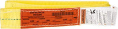 Made in USA - 3' Long x 2" Wide, 4,800 Lb Basket Capacity, 4,800 Lb Vertical Capacity, 1 Ply, Nylon Web Sling - 3,840 Lb Choker Capacity - Exact Tool & Supply