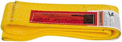 Made in USA - 3' Long x 3" Wide, 6,960 Lb Vertical Capacity, 2 Ply, Nylon Web Sling - 5,570 Lb Choker Capacity - Exact Tool & Supply
