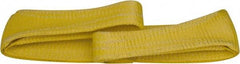 Made in USA - 3' Long x 4" Wide, 5,100 Lb Vertical Capacity, 1 Ply, Nylon Web Sling - 4,080 Lb Choker Capacity - Exact Tool & Supply