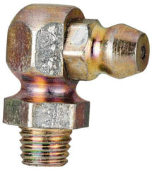 Value Collection - 90° Head Angle, 1/4-28 Steel Thread-Forming Grease Fitting - 9.53mm Hex - Exact Tool & Supply