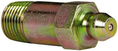 Value Collection - Straight Head Angle, 1/8 NPT Steel Standard Grease Fitting - 11.11mm Hex - Exact Tool & Supply