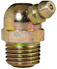 Value Collection - 65° Head Angle, 1/4 NPT Steel Thread-Forming Grease Fitting - 14.29mm Hex - Exact Tool & Supply