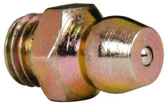 Value Collection - Straight Head Angle, 1/4-28 Steel Standard Grease Fitting - 7.94mm Hex - Exact Tool & Supply