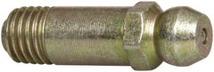 Value Collection - Straight Head Angle, 1/4-28 Steel Standard Grease Fitting - 7.94mm Hex - Exact Tool & Supply