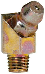 Value Collection - 45° Head Angle, 1/4-28 Steel Standard Grease Fitting - 9.53mm Hex - Exact Tool & Supply