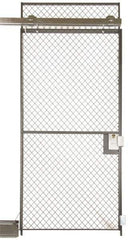 Folding Guard - 5' Wide x 8' High, Sliding Door for Temporary Structures - Woven Wire - Exact Tool & Supply