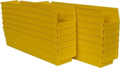 Akro-Mils - 17-7/8" Deep, Yellow Hopper Shelf Bin - 4" High x 4-1/8" Wide x 17-7/8" Long - Exact Tool & Supply