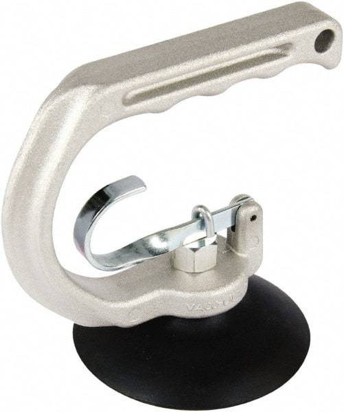 Made in USA - 25 Lb. Capacity Heavy Duty Double Cup Sheet Metal Lifter with Release Trigger - 4 Inch Cup Diameter - Exact Tool & Supply