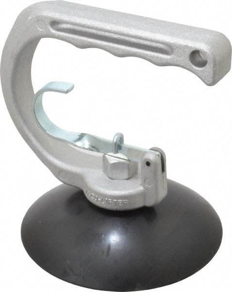 Made in USA - 35 Lb. Capacity Heavy Duty Double Cup Sheet Metal Lifter with Release Trigger - 5 Inch Cup Diameter - Exact Tool & Supply
