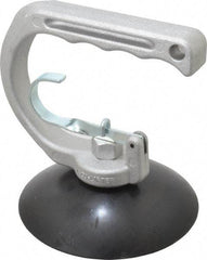 Made in USA - 35 Lb. Capacity Heavy Duty Double Cup Sheet Metal Lifter with Release Trigger - 5 Inch Cup Diameter - Exact Tool & Supply
