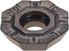 Iscar - OFCR07T3 Grade IC928 Carbide Milling Insert - TiAlN Finish, 0.1791" Thick, 0.7008" Inscribed Circle, 0.6mm Corner Radius - Exact Tool & Supply