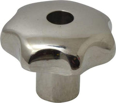 KIPP - 1-1/4" Head Diam, 7 Point Lobed Knob - 1/4-20 Hole, Stainless Steel - Exact Tool & Supply