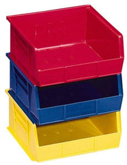 Akro-Mils - 60 Lb. Load Capacity, 18" Deep, Red Polymer Hopper Stacking Bin - 9" High x 8-1/4" Wide x 18" Long - Exact Tool & Supply