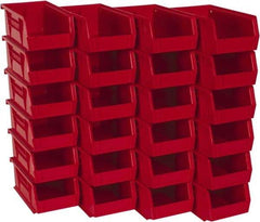Akro-Mils - 10 Lb. Load Capacity, 7-3/8" Deep, Red Polymer Hopper Stacking Bin - 3" High x 4-1/8" Wide x 7-3/8" Long - Exact Tool & Supply