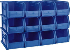 Akro-Mils - 30 Lb. Load Capacity, 10-7/8" Deep, Blue Polymer Hopper Stacking Bin - 5" High x 5-1/2" Wide x 10-7/8" Long - Exact Tool & Supply
