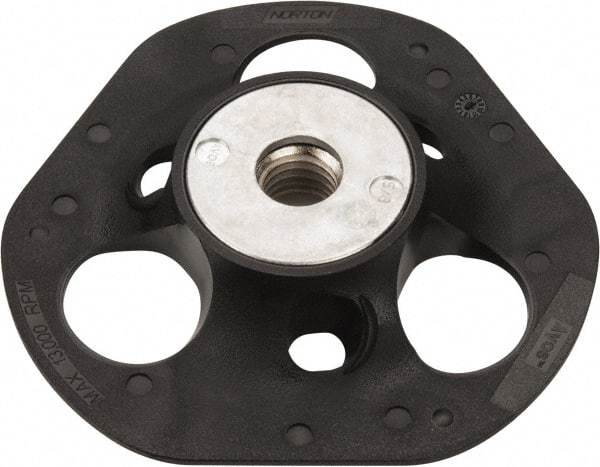 Norton - 4-1/2" Diam Quick-Change Type S Disc Backing Pad - Medium Density, 13,000 RPM, Speed-Lok Compatible - Exact Tool & Supply
