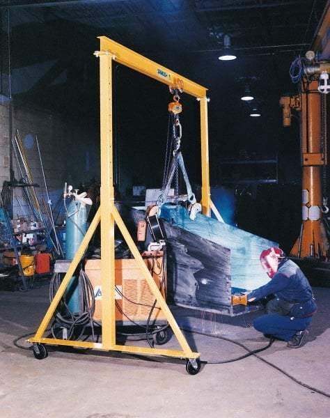 Spanco - 6,000 Lb Load Capacity Steel Gantry Crane - 11-1/2' Span - Exact Tool & Supply