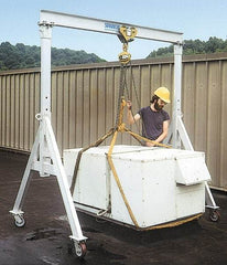 Spanco - 4,000 Lb Load Capacity Aluminum Gantry Crane - 8' Span - Exact Tool & Supply