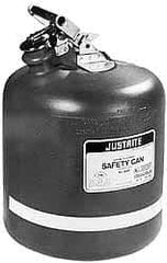 Justrite - 5 Gal Polyethylene Type I Safety Can - 16" High x 12-3/4" Diam, Red - Exact Tool & Supply